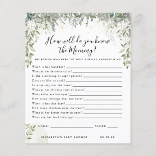 Know The Mommy Baby Shower Game