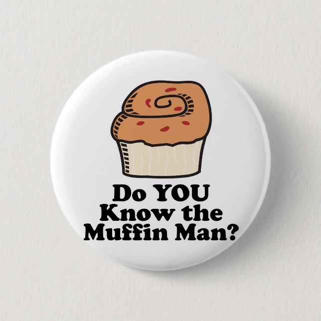 know the muffin man 2 inch round button (Front)