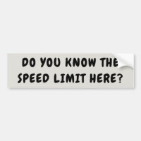 Know The Speed Limit Here