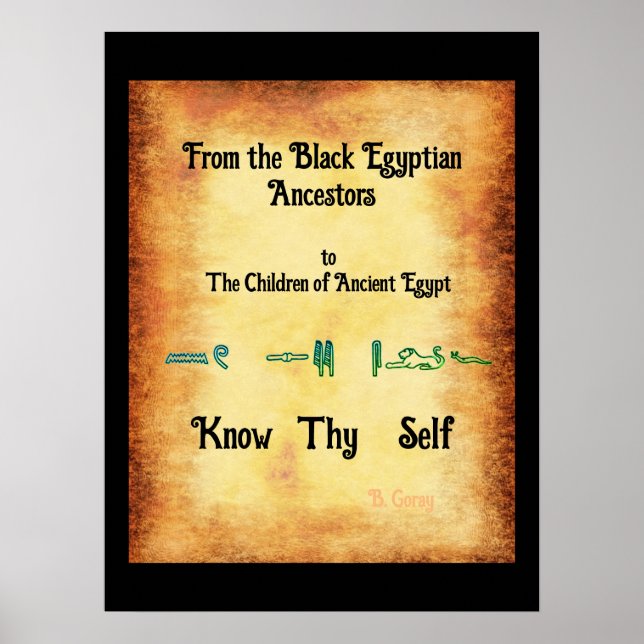 Know thy self poster (Front)