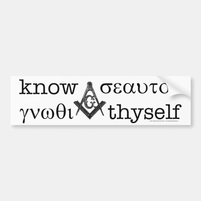 Know Thyself Bumper Sticker (Front)