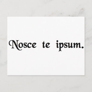 Know thyself. postcard