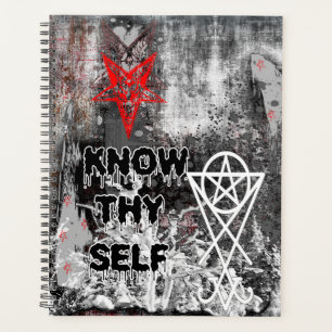 Know Thyself Satanic Occult Goth Planner