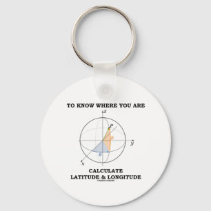 Know Where You Are Calculate Latitude & Longitude Keychain