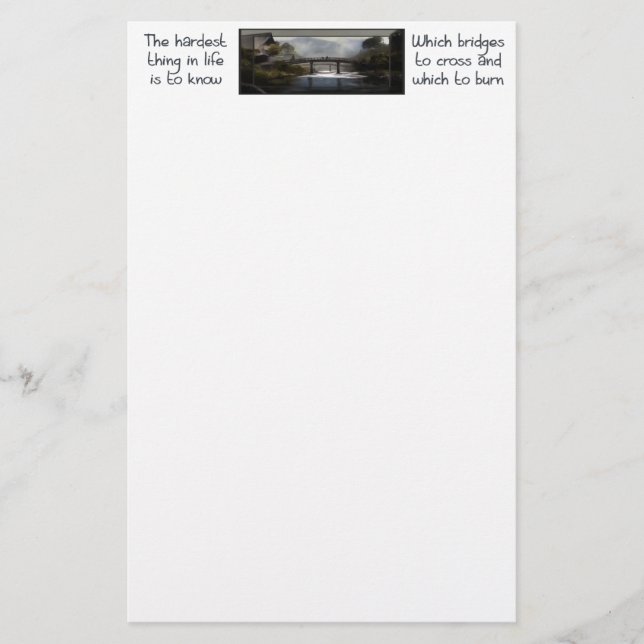 Know Which Bridge Stationery (Front)