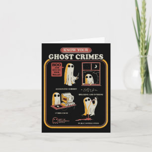Know Your Ghost Crimes Funny Halloween Card