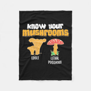 Know Your Mushrooms Fleece Blanket