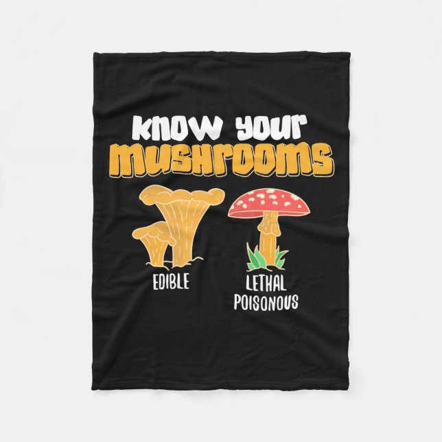 Know Your Mushrooms Fleece Blanket (Front)
