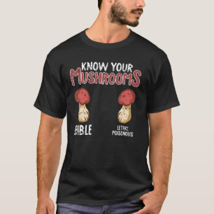 Know Your Mushrooms Mycologist Funny Mycology Fora T-Shirt