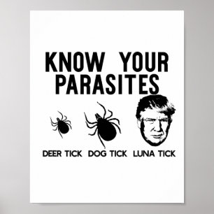 Know Your Parasites Anti-trump Af Resist Funny Mem Poster