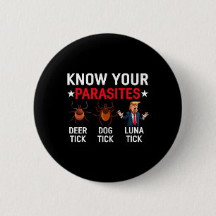 Know Your Parasites Anti-trump Meme Trump Parody T 2 Inch Round Button