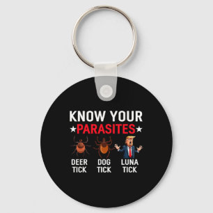 Know Your Parasites Anti-trump Meme Trump Parody T Keychain