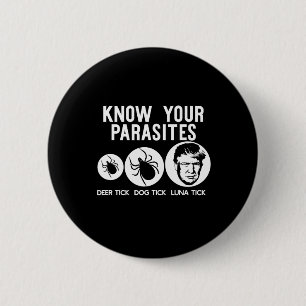 Know Your Parasites Anti-trump Resist T Shirt Funn 2 Inch Round Button