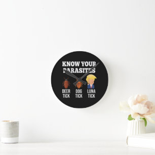 Know Your Parasites Anti-Trump Round Clock