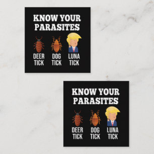 Know Your Parasites Anti-Trump Square Business Card