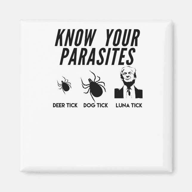 Know Your Parasites - Anti Trump T-shirt - Unisex Magnet (Front)