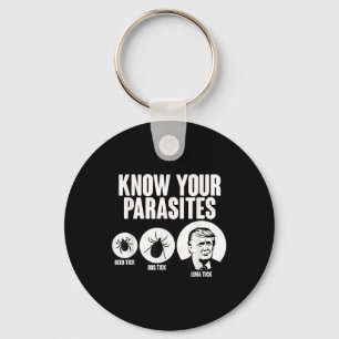 Know Your Parasites Deer Tick Dog Tick Funny Donal Keychain