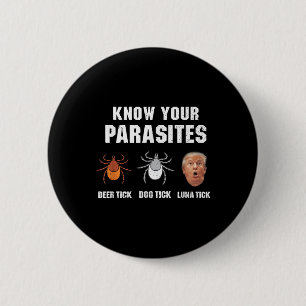 Know Your Parasites - Funny Anti Trump  2 Inch Round Button