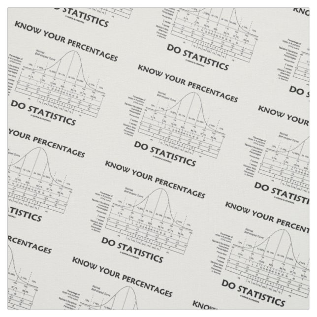 Know Your Percentages Do Statistics Stats Humour Fabric (Swatch)