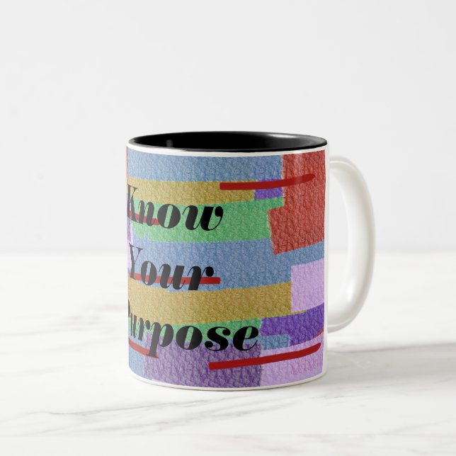 Know Your Purpose Two-Tone Coffee Mug (Front Right)