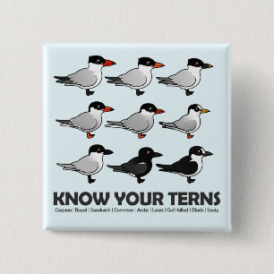 Know Your Terns 2 Inch Square Button