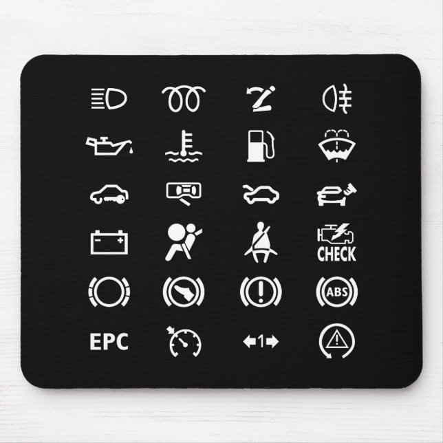 Know your warning signs (black) mouse pad (Front)