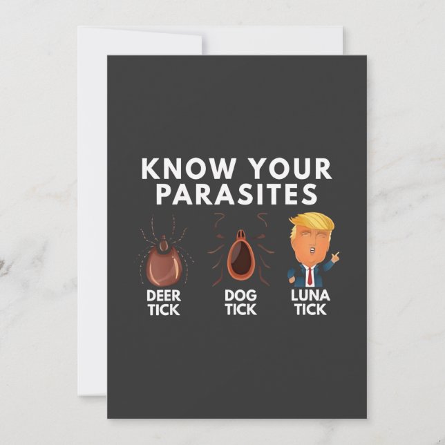 Know you're parasites Anti-Trump Humour Politics Holiday Card (Front)