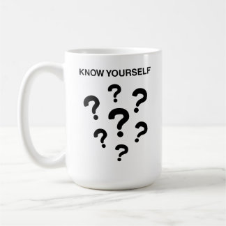 “KNOW YOURSELF” motivational bold text tee design Coffee Mug