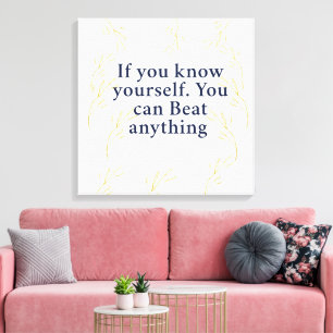 Know Yourself – Powerful Motivational Quote for In Canvas Print