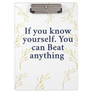 Know Yourself – Powerful Motivational Quote for In Clipboard