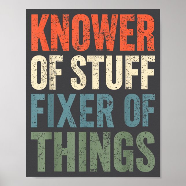 Knower Of Stuff Fixer Of Thing Father's Day Handym Poster (Front)