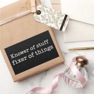 Knower of Stuff Fixer of Things Funny Handyman Dad Sticker