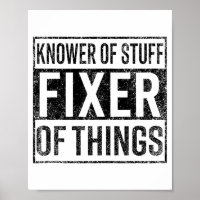 Knower Of Stuff Fixer Of Things Handyman Dad Fathe