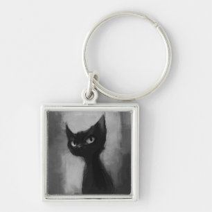 Knowing Black Ninja Cat Keychain