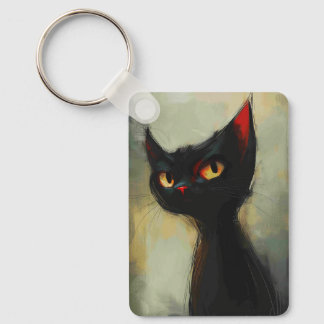 Knowing Black Ninja Cat Keychain
