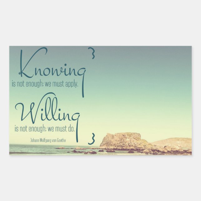 Knowing Is Not Enough Sticker (Front)