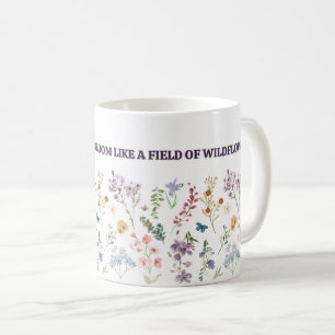 Knowledge bloom mug, wildflower study inspiration coffee mug