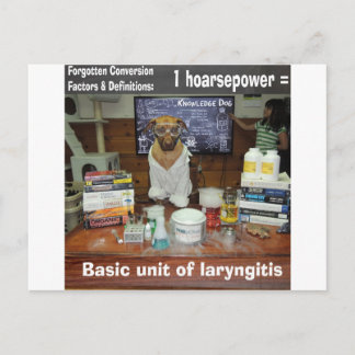 Knowledge Dog Forgotten Conversions Hoarsepower Postcard