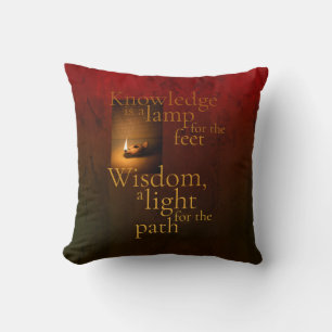 Knowledge Is a Lamp Throw Pillow