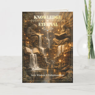 Knowledge Is Eternal – Wisdom Library Waterfall  Card