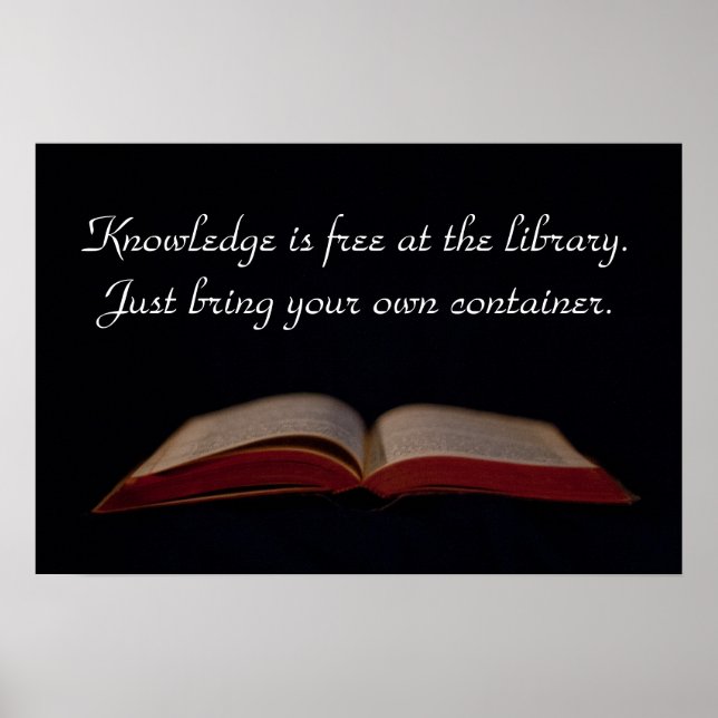 Knowledge is free at the library poster (Front)