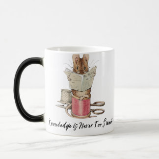 Knowledge is never too small quote magic mug