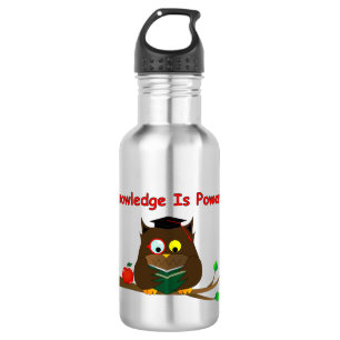 Knowledge Is Power! 532 Ml Water Bottle