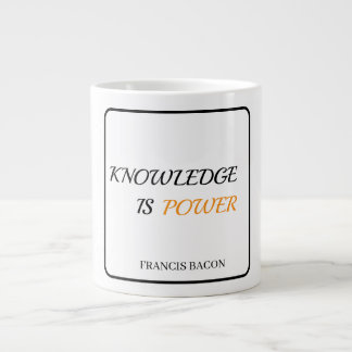 Knowledge Is Power Bacon Minimal Large Coffee Mug
