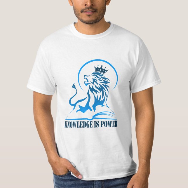 Knowledge is power - blue-04-22 T-Shirt (Front)