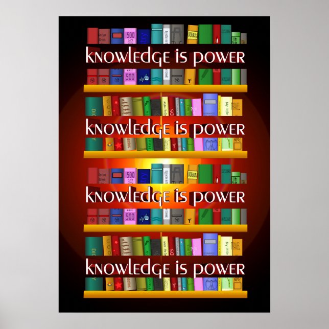 Knowledge is Power Bookscase Poster (Front)