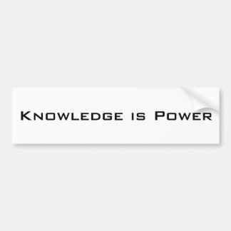 Knowledge is Power Bumper Sticker