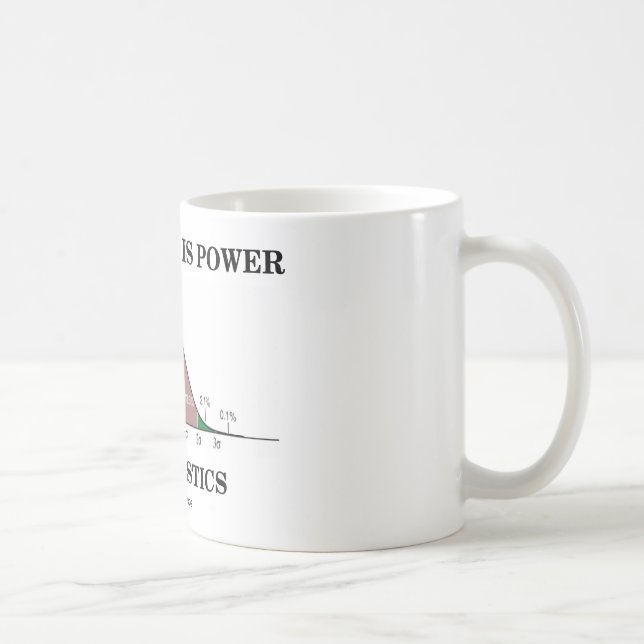 Knowledge Is Power Do Statistics (Stats Humour) Coffee Mug (Right)