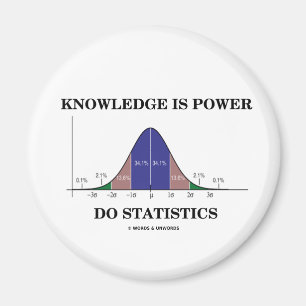 Knowledge Is Power Do Statistics (Stats Humour) Magnet