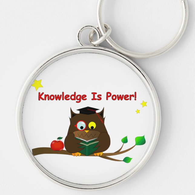 Knowledge Is Power! Keychain (Front)